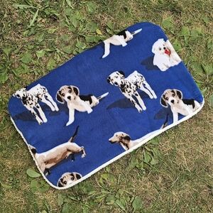 NEW! Puppy Dogs Blue Pet Mat - Small - 3 Layers, Fleece + Sherpa | Dog Cat Baby